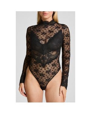 Hunkemöller Jude Lace & Mesh Bodysuit - Black