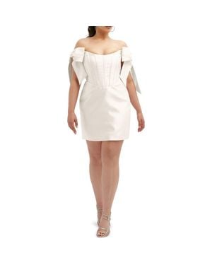 alfred sung short dresses Style Spotlight: Alfred Sung Mia This short and sweet dress is perfect for  any bridal occasion. Keep it classic in white or make it pop with a print  or color