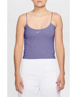 Nike Sportswear Chill Knit Crop Tank - Blue