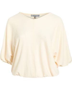 Wit & Wisdom Elbow Sleeve Blouson Top - Natural