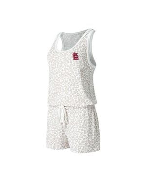 Concepts Sport St. Louis Cardinals Montana Hacci Knit Romper - White