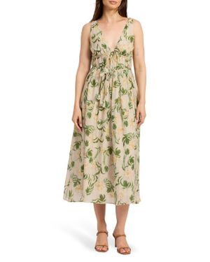 En Saison Linden Shirred Sundress - Yellow