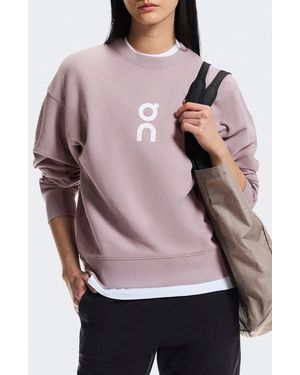 On Shoes Club Crewneck Cott Blend Sweatshirt - Gray