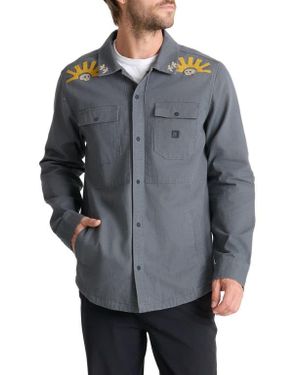 Roark Hebrides Cotton Canvas Shirt Jacket - Gray