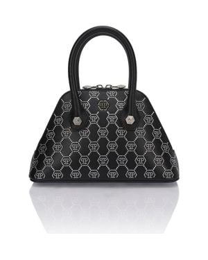 Philipp Plein Majestic Handbag Monogram Small - Black
