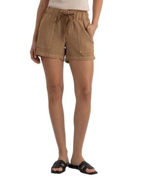 Kut From The Kloth Katana Drawstring Linen Blend Shorts - Natural