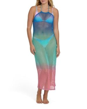 Billabong Sun Vision Open Stitch Cotton Cover-Up Midi Dress - Blue