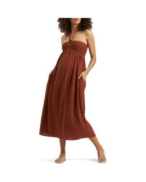Ripe Maternity Evie Halter Maternity Maxi Dress - Red