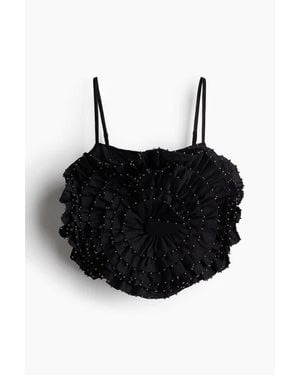 H&M Embellished Strappy Top - Black