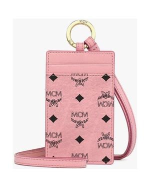MCM Lanyard Id Card Holder - Pink