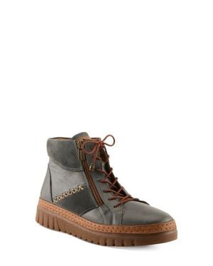 Spring Step Mixmod High Top Sneaker - Brown