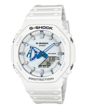 G-Shock Ga-2100Hds Analog-Digital Resin Strap Watch, 48.5Mm X 45.4Mm - Gray