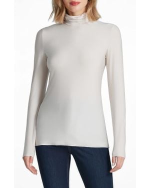 Commando Butter Long Sleeve Turtleneck Top - White