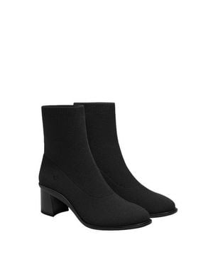 VIVAIA Amanda Almond-Toe Running Heel Boots - Black
