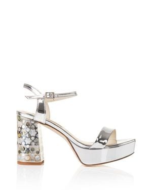 freya rose Glory Platform Sandal - White