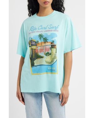 Rip Curl Pacific Coast Leisure Club Graphic T-Shirt - Blue