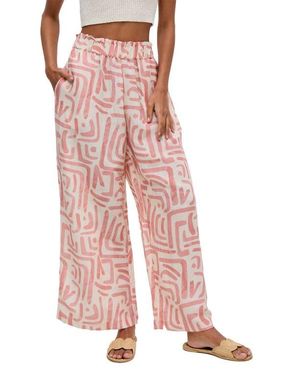 Raffya Pop Front Tie Warhol Print Pants - Pink