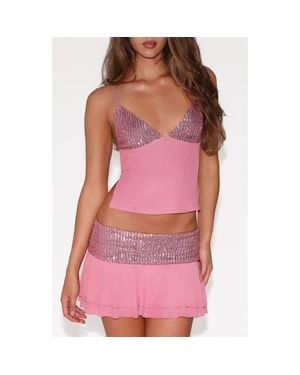Tiger Mist Syla Sequin Cami - Pink