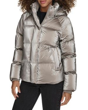 Levi's Hooded Quilted Puffer Jacket - Gray