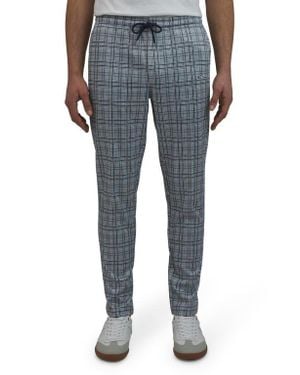 Ben Sherman Glen Plaid Track Pants - Blue