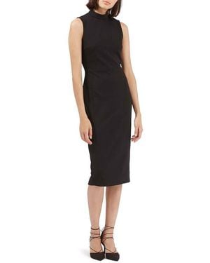 TOPSHOP Sleeveless Midi Dress - Black