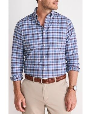Vineyard Vines Faraway Performance Cotton Blend Button-Down Shirt - Blue