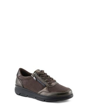 Flexus by Spring Step Lacona Faux Leather Sneaker - Gray