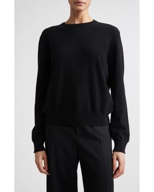 Johnstons of Elgin Lunan Cashmere Crewneck Sweater - Black