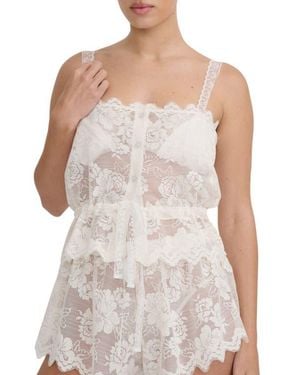 KAT THE LABEL Florence Lace Camisole - White