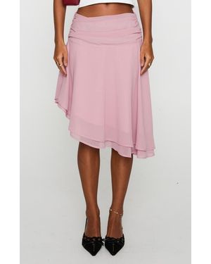 Princess Polly Evanescence Asymmetric Skirt - Pink