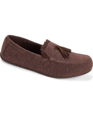 Dearfoams Perkins Moccasin Slippers - Brown