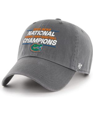 '47 Florida Gators 2025 Ncaa Basketball National Champions Clean Up Adjustable Hat - Gray