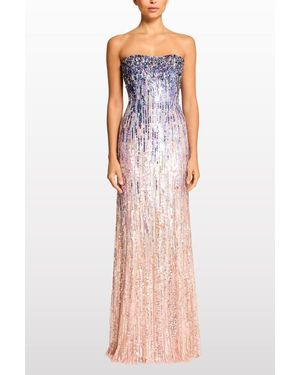 Jenny Packham Honesty Sequin-Embellished Maxi Dress - Pink