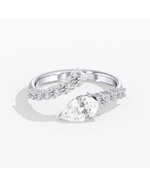 Everlee Pear Bypass Lab Diamond Ring - Metallic