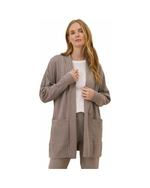 Pact Organic Cotton Airplane Wrap Cardigan - Brown