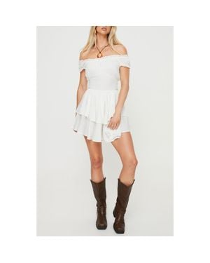 Princess Polly The Love Galore Off The Shoulder Romper - White