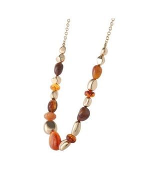 Jessica Simpson Beaded Chunky Necklace 18+3, Country And Western Jewelry For Country Concert Necklace - Metallic