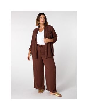 Live Unlimited Crinkle Drawstring Pants - Red