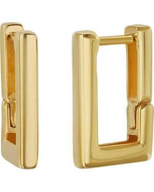 Bony Levy Rectangular Huggie Earrings - Metallic