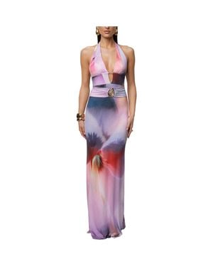 JLUXLABEL Floral Blossom Print Maxi Dress - Purple
