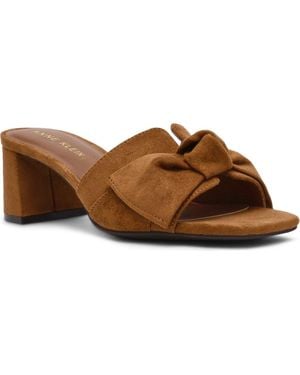 Anne Klein Kizmet Bow Slide Sandal - Brown