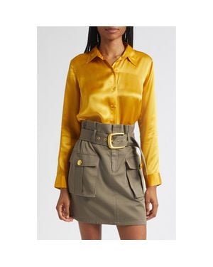 L'Agence Tyler Silk Blouse - Yellow