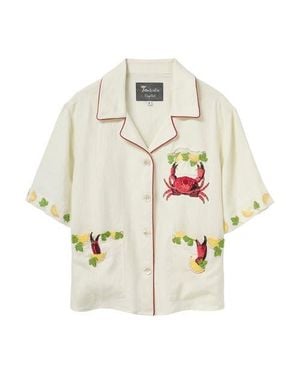 Tombolo 'Just A Pinch' Cabana Relaxed Crop Cut - Metallic