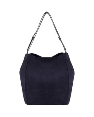 Vince Large Josie Suede Tote - Blue
