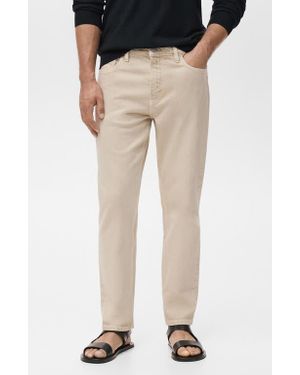 Mango Ben Tapered Jeans - Natural