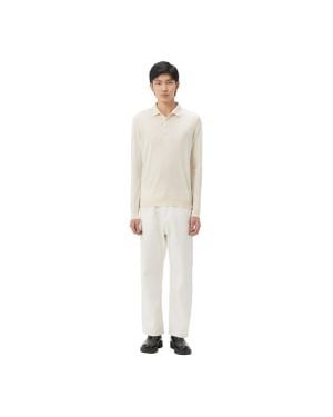 GOBI Mongolian Cashmere Cashmere Silk Polo - White