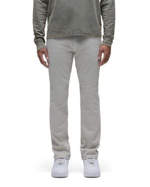 Hudson Jeans Blake Slim Straight Stretch Twill 5-Pocket Pants - Gray
