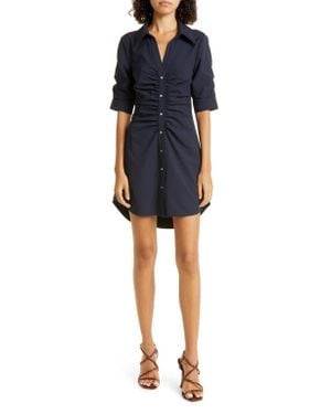 Cinq À Sept Elina Gathered Shirtdress - Blue