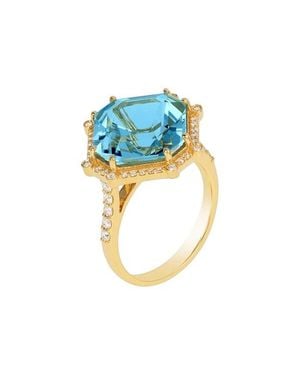 Goshwara Gossip Asscher-Cut Ring - Blue