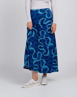 Kettlewell Lena Print Maxi Skirt - Blue